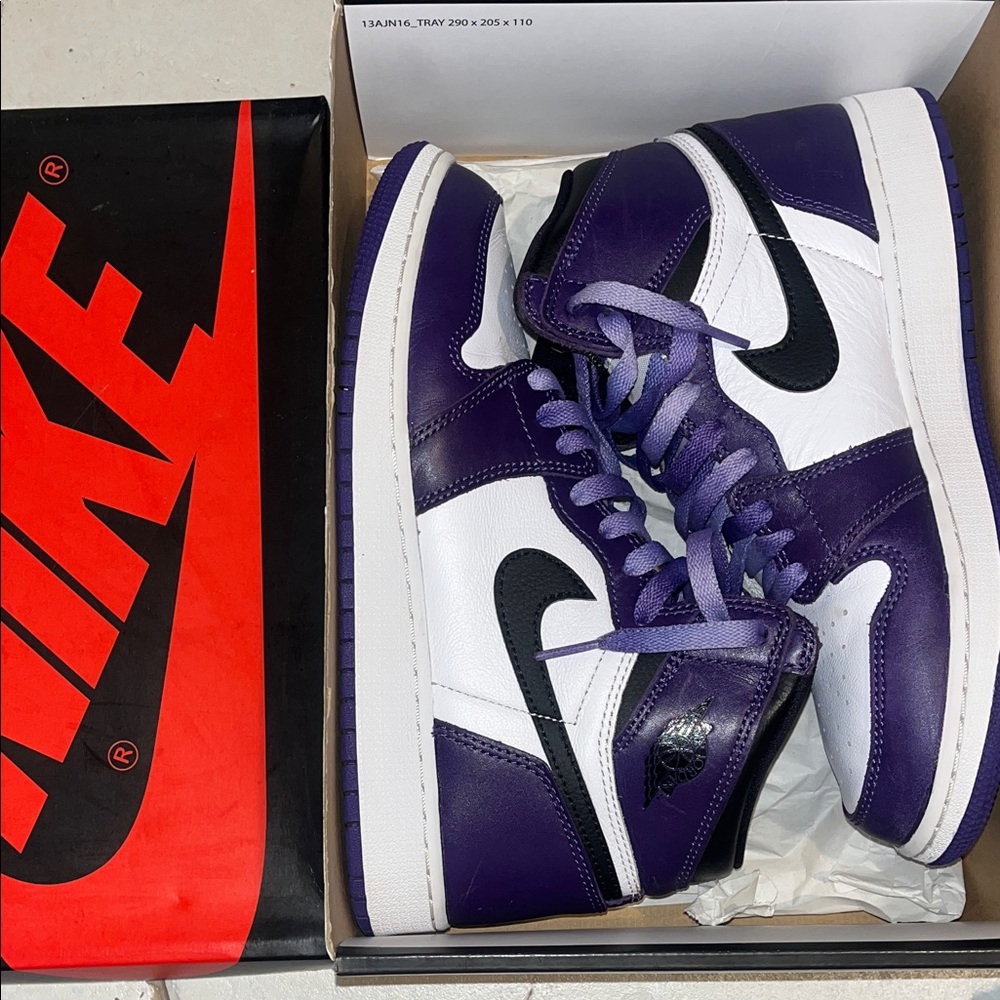 Jordan 1 Retro High Court Purple White Men's